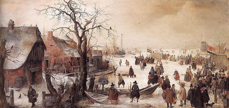 Hendrick Avercamp Winter Scene on a Canal oil painting image